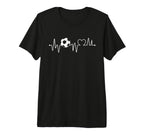 Soccer Heartbeat Soccer Ball T-Shirt - Aesthetic Graphic Men Women