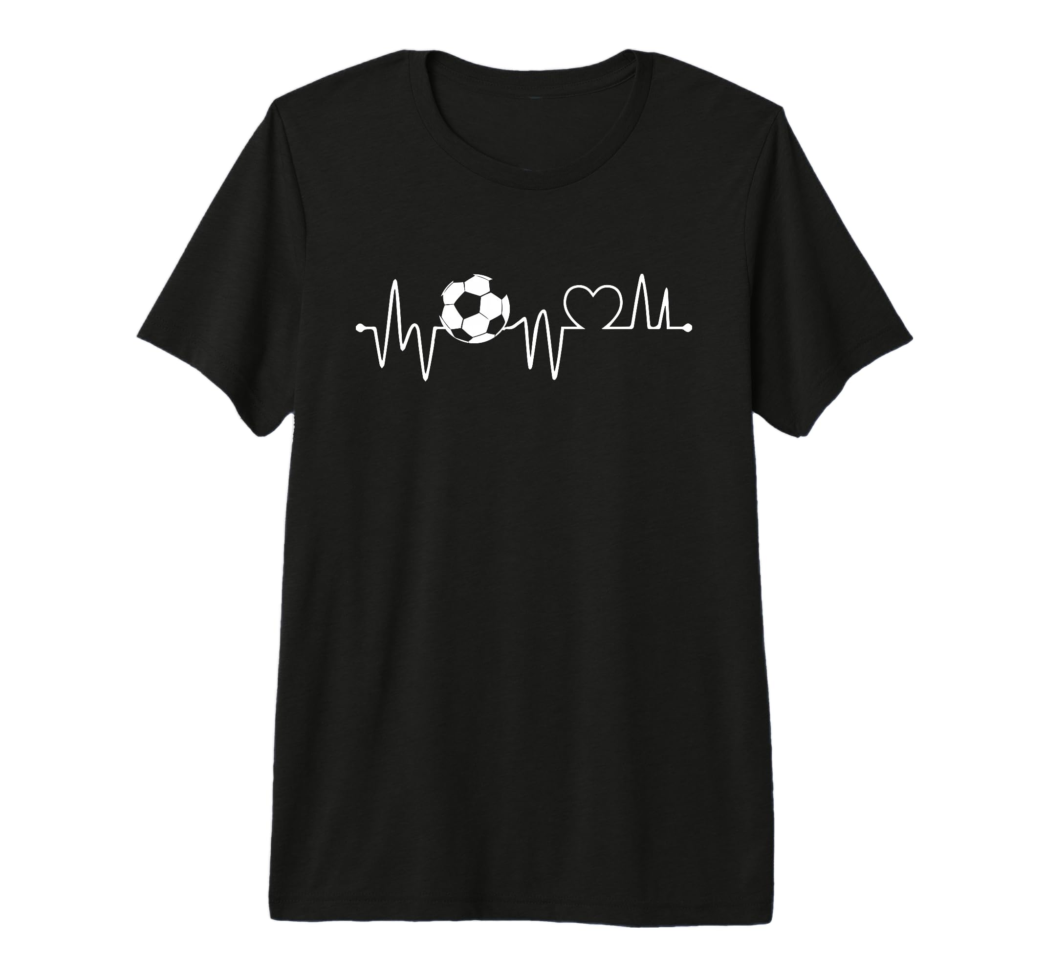 Soccer Heartbeat Soccer Ball T-Shirt - Aesthetic Graphic Men Women