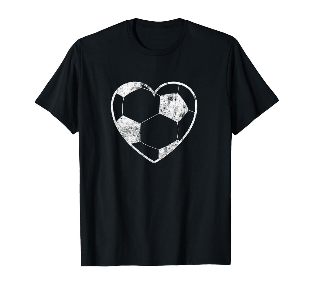 Soccer Ball Heart Funny Gift Players T-Shirt - Novelty Apparel Unisex