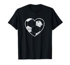 Soccer Ball Heart Funny Gift Players T-Shirt - Novelty Apparel Unisex