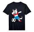 Dabbing Husky Dog Luxembourg T-Shirt - Fun Novelty Design for Adults