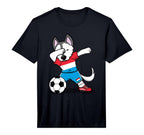 Dabbing Husky Dog Luxembourg T-Shirt - Fun Novelty Design for Adults