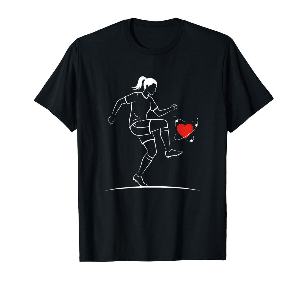 Soccer Valentines Day Heart Love T-Shirt - Fun Novelty Design Unisex