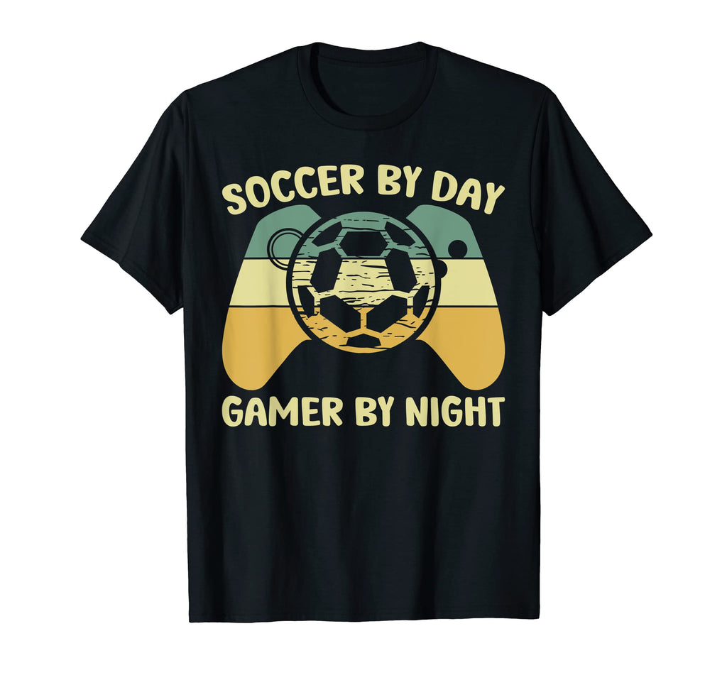 Soccer Day Gamer Night Funny Gaming And T-Shirt - Unique Graphic Men Women