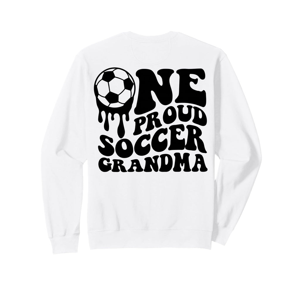 Proud Soccer Grandma Soccer Ball Drip Sweatshirt - Graphic Print Unisex