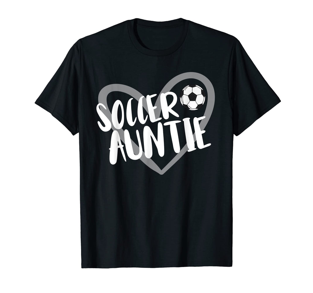Soccer Auntie Heart T-Shirt - Unique Graphic Men Women