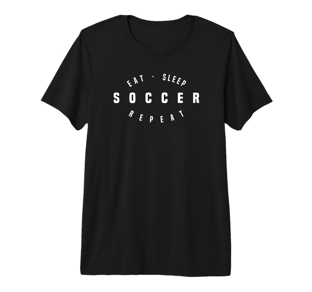 Eat Sleep Soccer Repeat Soccer Players T-Shirt - Graphic Print Men Women