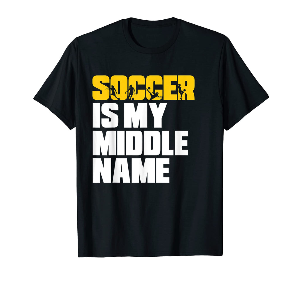 Womens Soccer Soccer Is My Middle Name T-Shirt - Aesthetic Graphic Unisex