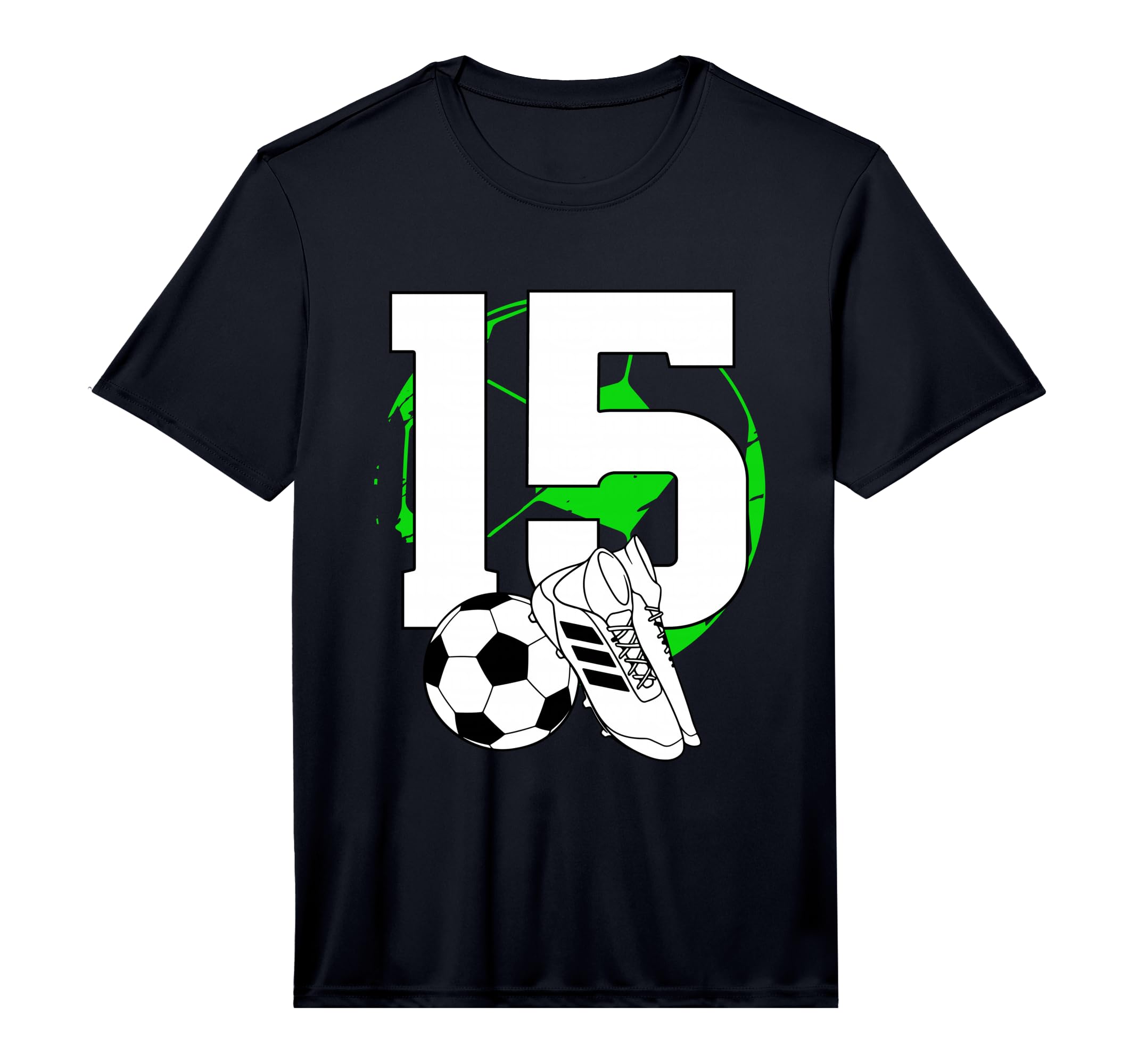 15Th Birthday Soccer Player Football T-Shirt - Custom Art Print for Adults