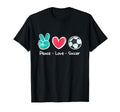 Funny Peace Love Soccer Field T-Shirt - Casual Everyday Wear Men Women