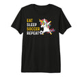 Funny Eat Sleep Soccer Repeat Tri Blend T-Shirt - Aesthetic Graphic Unisex