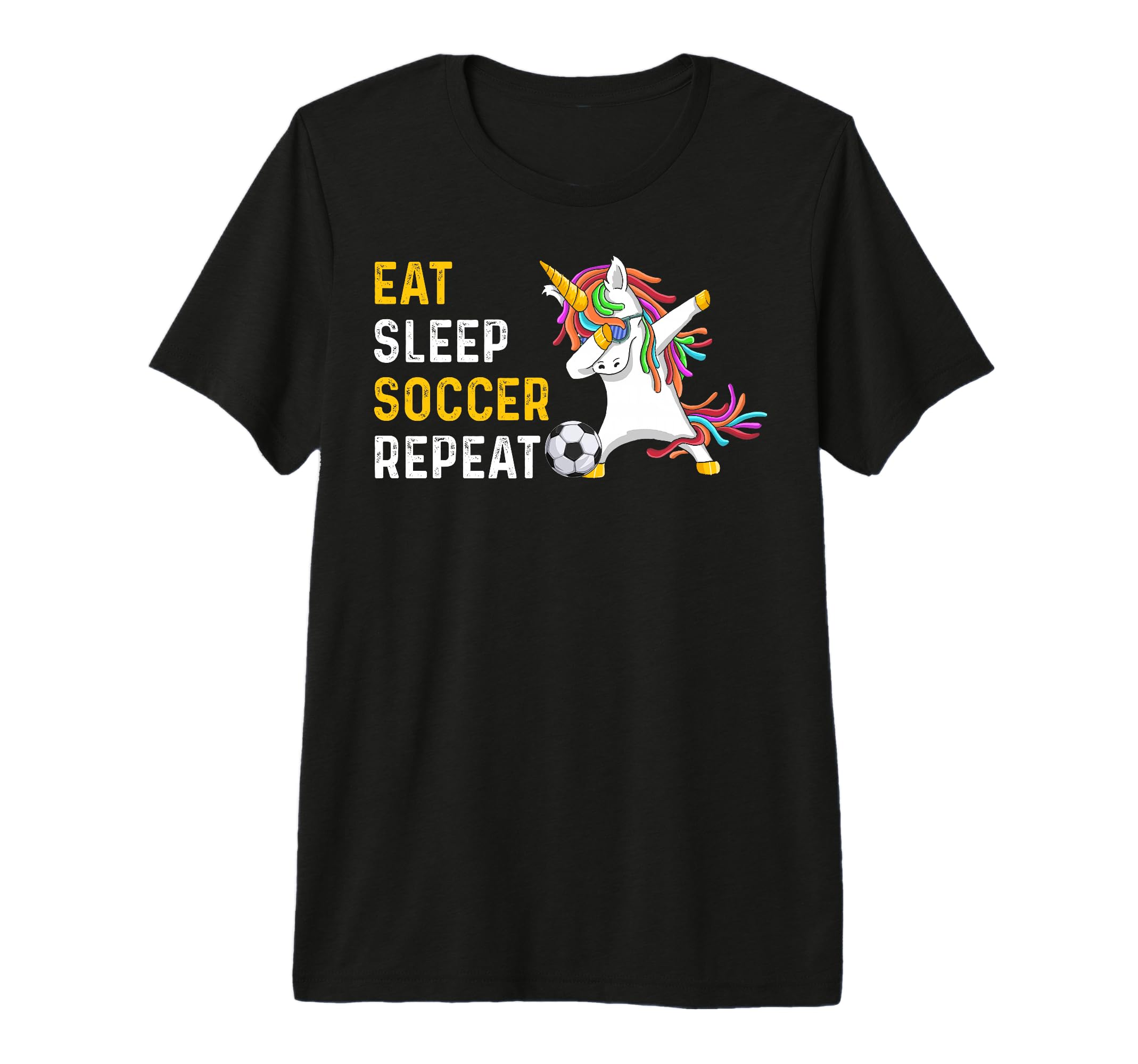 Funny Eat Sleep Soccer Repeat Tri Blend T-Shirt - Aesthetic Graphic Unisex
