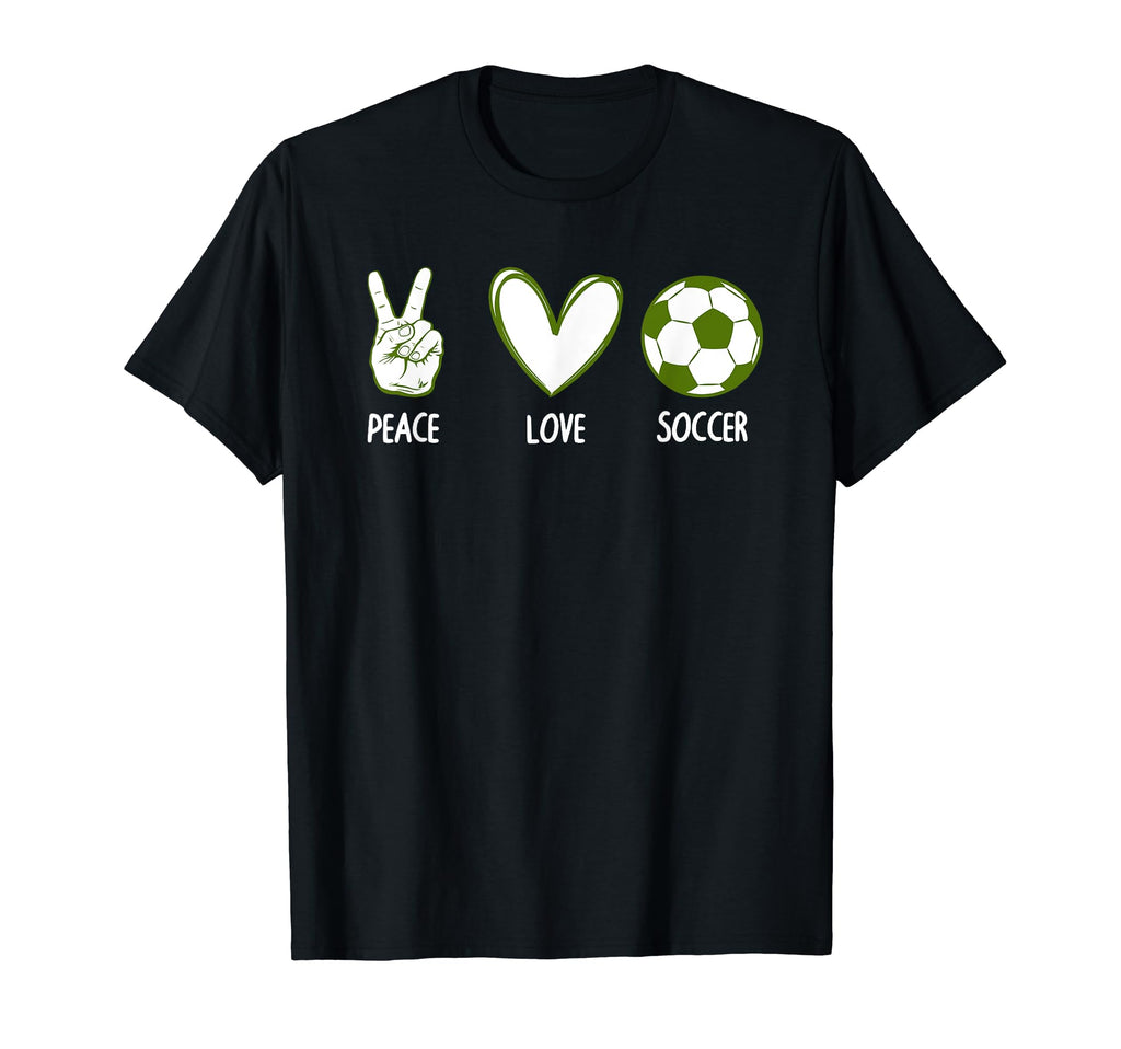 Soccer Peace Love Football Sports T-Shirt - Streetwear Style for Adults