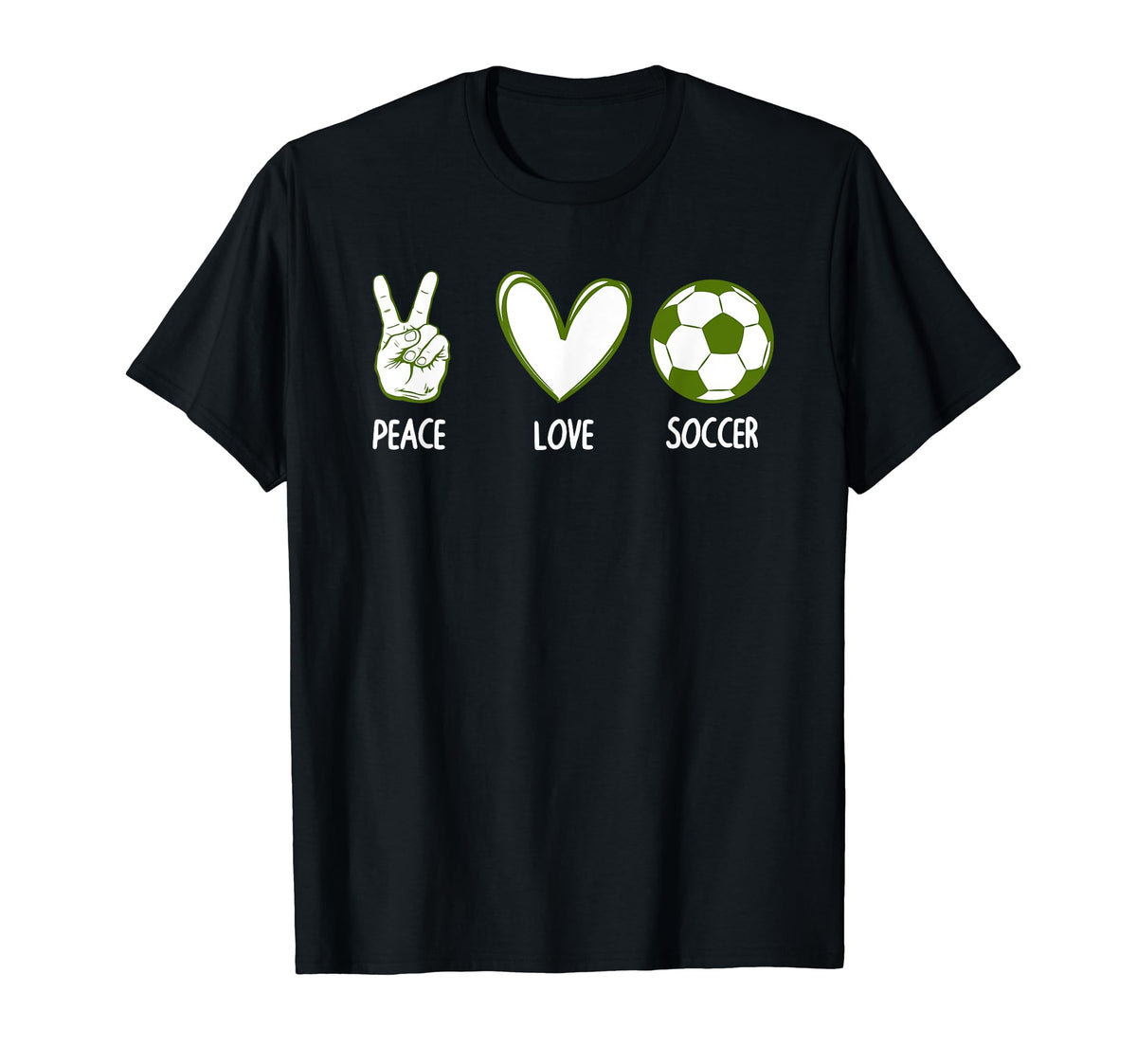 Soccer Peace Love Football Sports T-Shirt - Streetwear Style for Adults