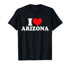I Love Arizona I Heart Arizona T-Shirt - Minimalist Print Unisex