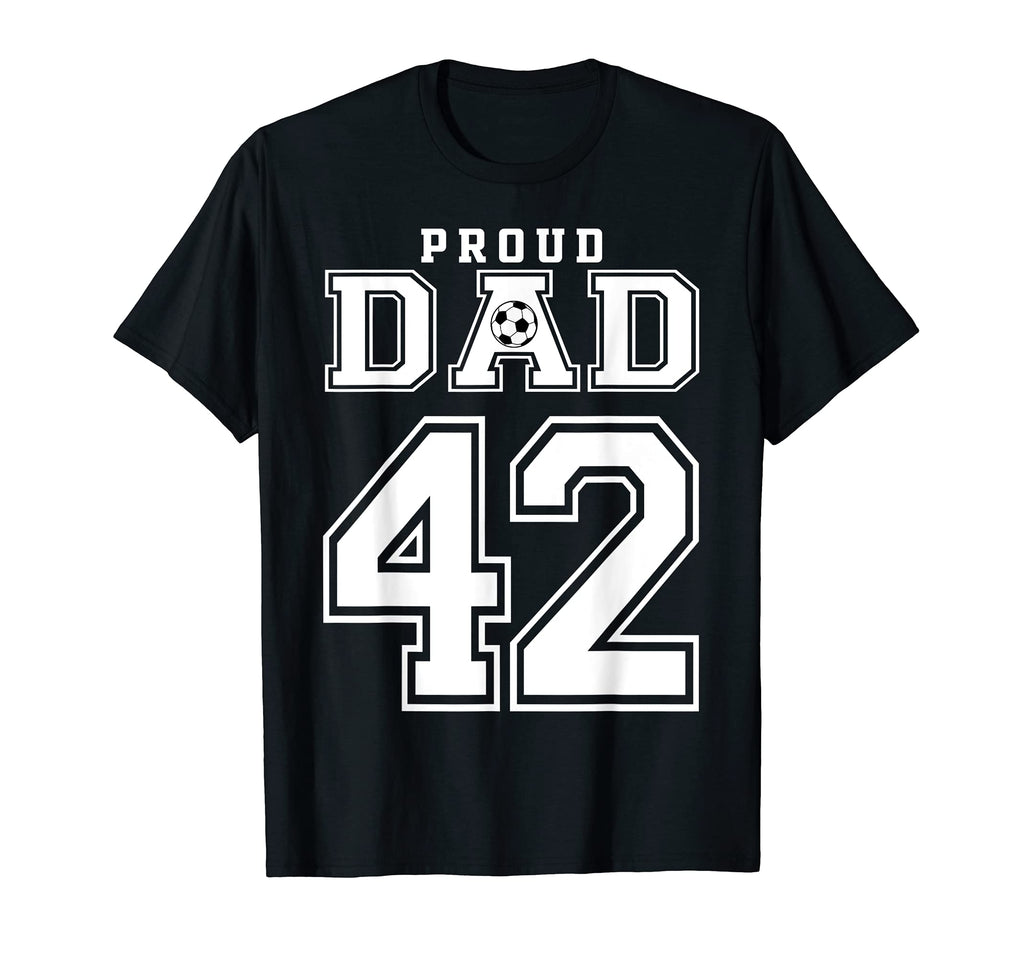 Number 42 Custom Proud Soccer T-Shirt - Fun Novelty Design Men Women