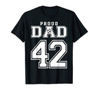 Number 42 Custom Proud Soccer T-Shirt - Fun Novelty Design Men Women