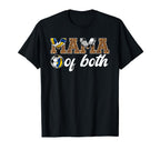 Mama Both Leopard Soccer Volleyball Mom T-Shirt - Graphic Print Men Women