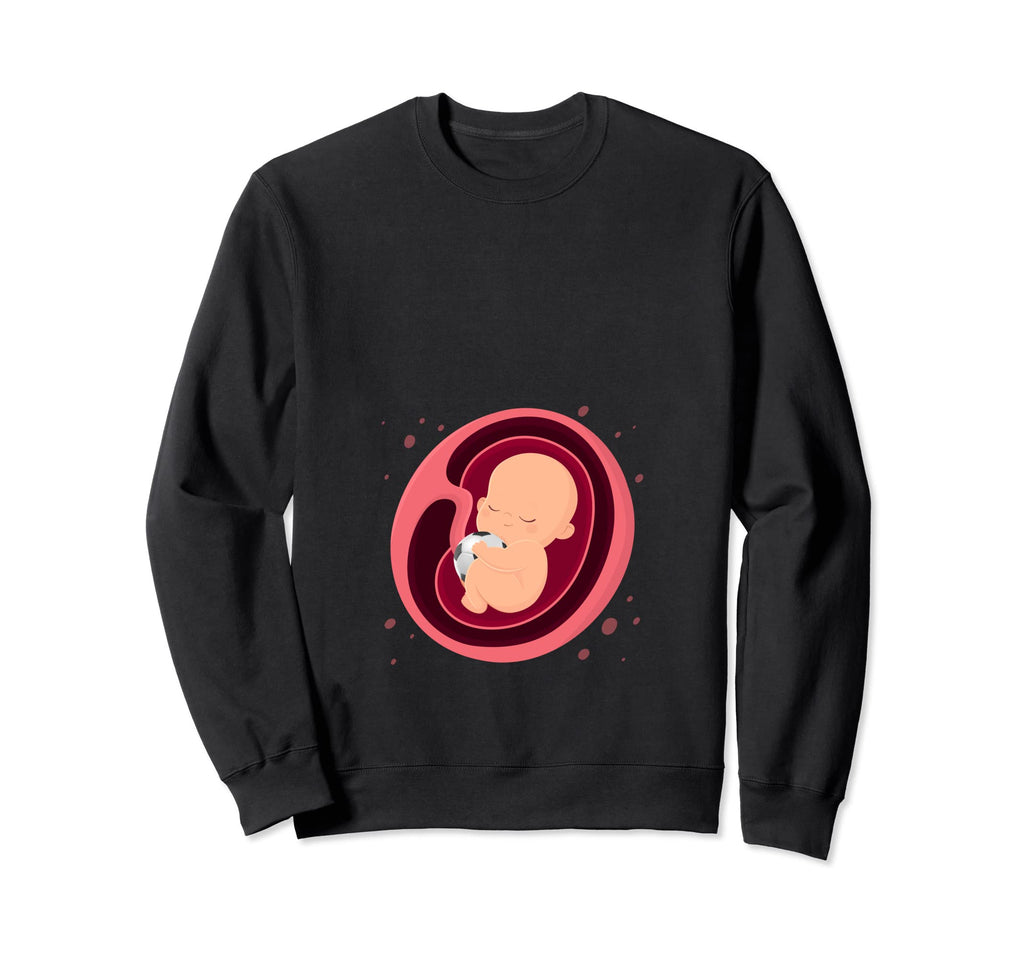 Pregnancy Announcement Soccer Players Sweatshirt - Unique Graphic Unisex