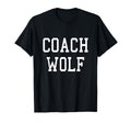 Coach Wolf Custom Football Soccer Baseball T-Shirt - Graphic Print Unisex