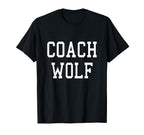 Coach Wolf Custom Football Soccer Baseball T-Shirt - Graphic Print Unisex