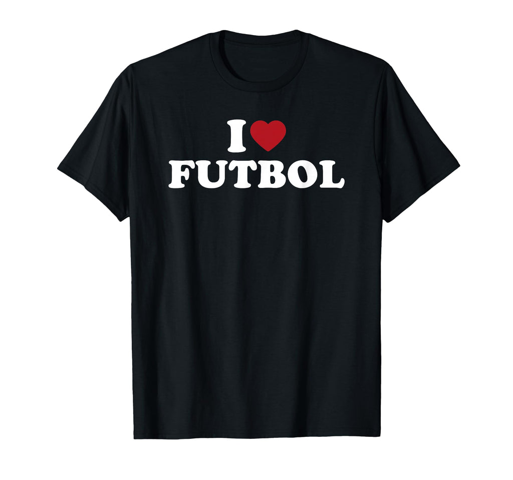 I Love Futbol Heart Soccer Fan Sports T-Shirt - Minimalist Print Unisex