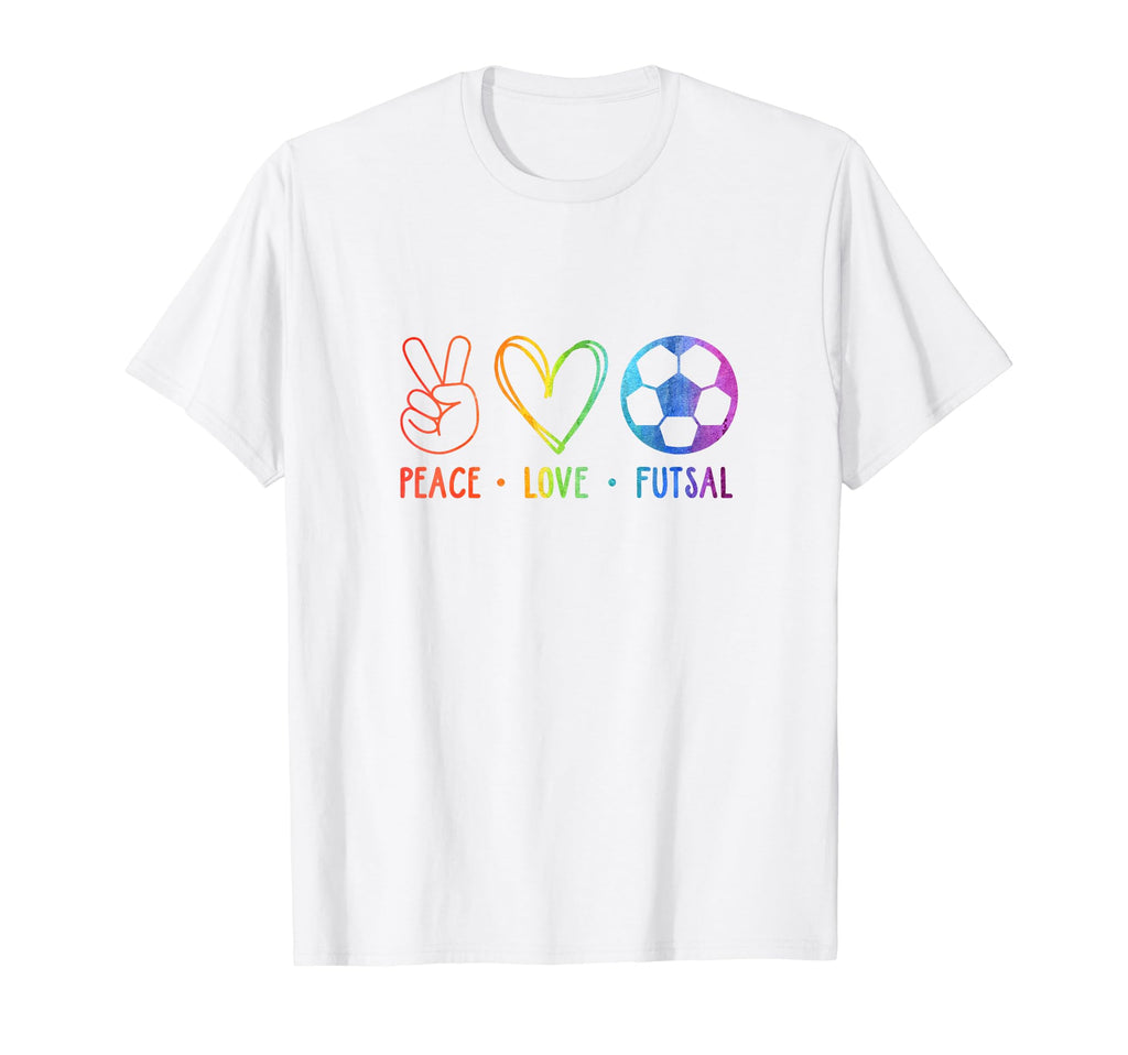 Peace Love Futsal Indoor Soccer T-Shirt - Custom Art Print for Adults