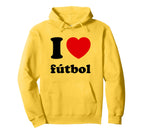 I Love Heart F Tbol Futbol Soccer Hoodie - Custom Art Print Men Women