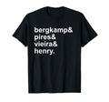 Bergkamp Pires Vieira Henry Soccer T-Shirt - Minimalist Print Men Women