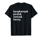 Bergkamp Pires Vieira Henry Soccer T-Shirt - Minimalist Print Men Women