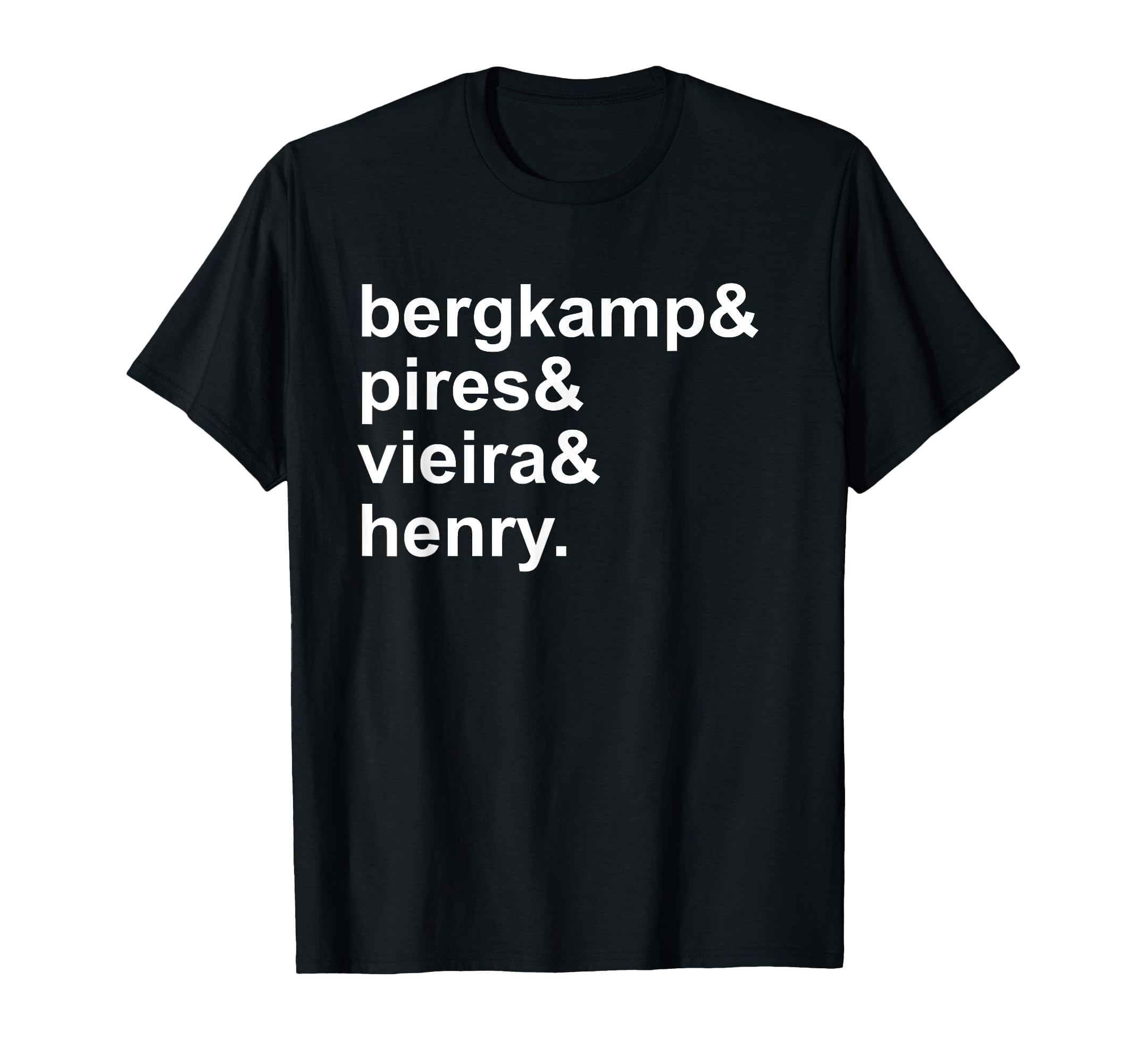 Bergkamp Pires Vieira Henry Soccer T-Shirt - Minimalist Print Men Women