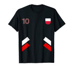 Retro10 Poland Football Poland T-Shirt - Casual Everyday Wear Unisex
