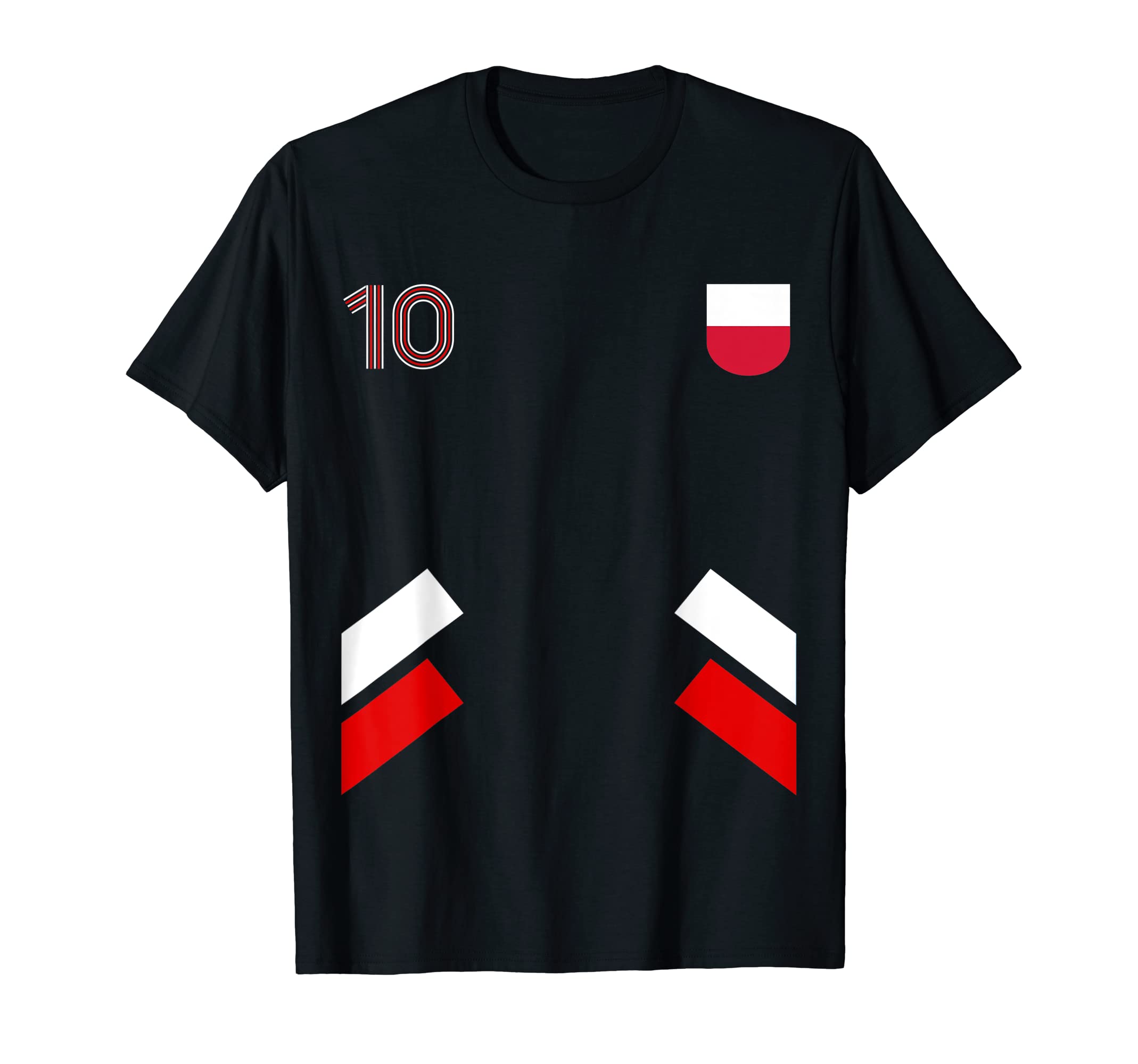 Retro10 Poland Football Poland T-Shirt - Casual Everyday Wear Unisex