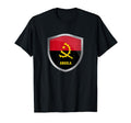 Angola Flag Badge Soccer Fans T-Shirt - Streetwear Style Men Women