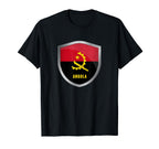 Angola Flag Badge Soccer Fans T-Shirt - Streetwear Style Men Women