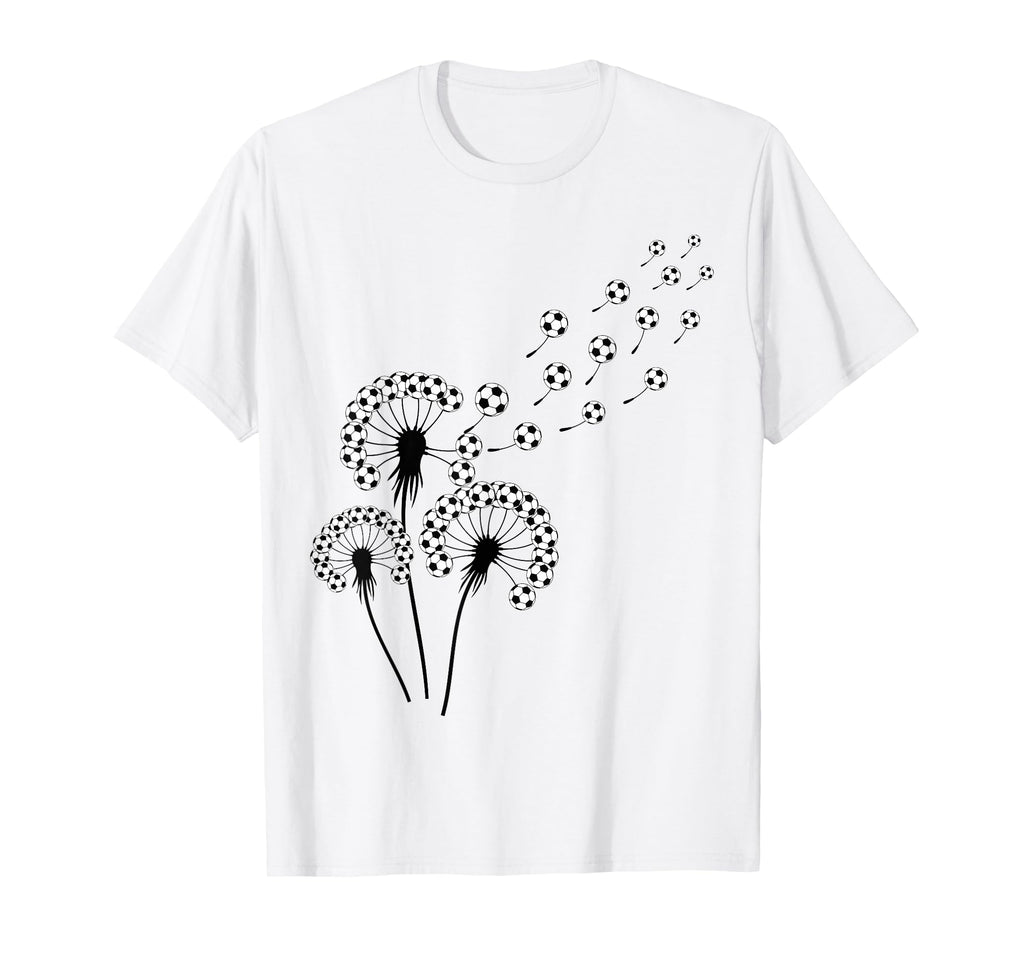 Dandelion Soccer Ball Soccer T-Shirt - Casual Everyday Wear for Adults