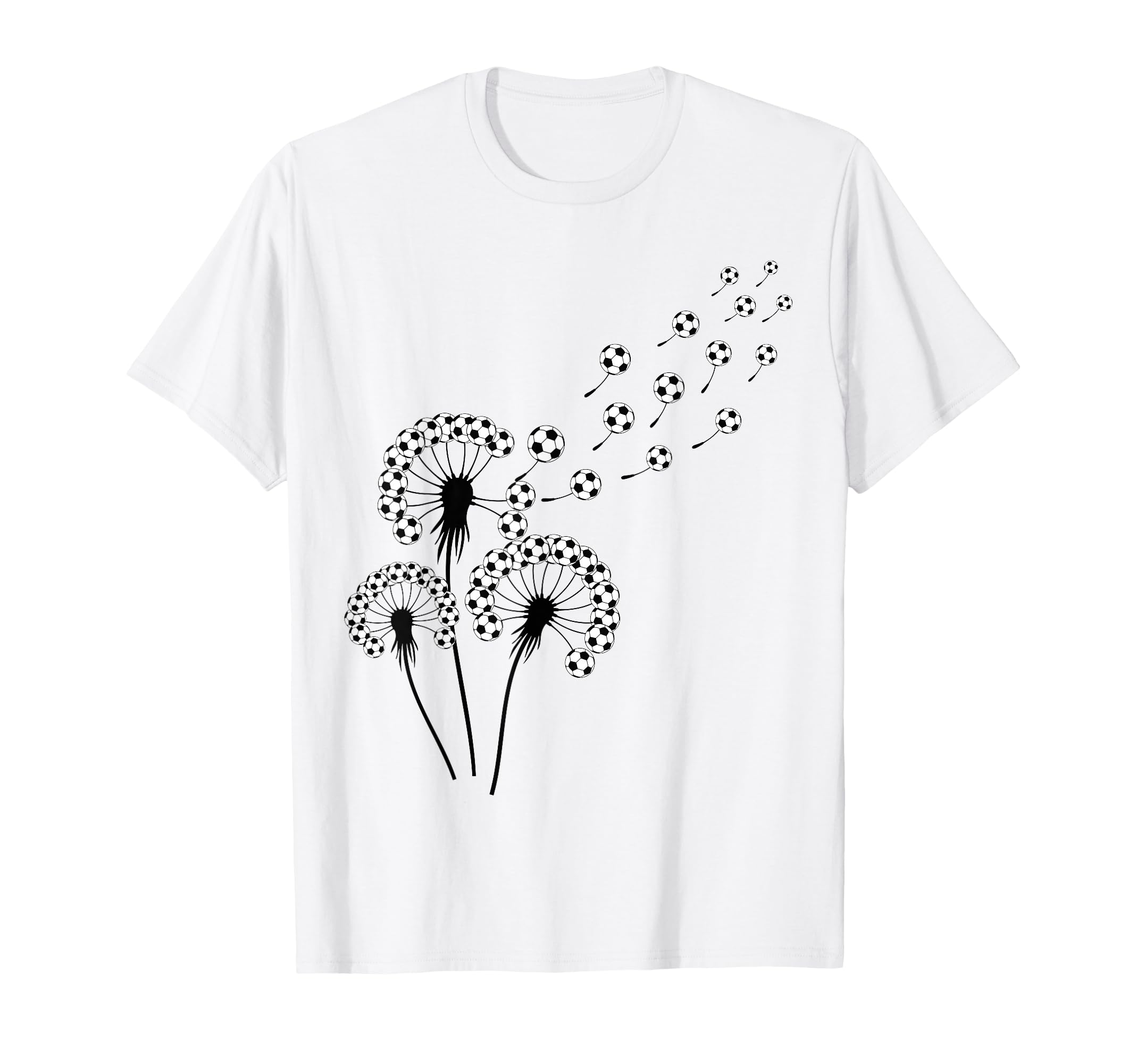 Dandelion Soccer Ball Soccer T-Shirt - Casual Everyday Wear for Adults