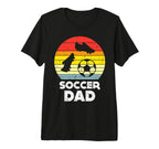 Soccer Dad Sunset Football Player Sport T-Shirt - Graphic Print Unisex