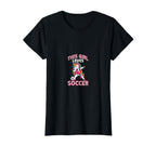 Loves Soccer Funny Sport T-Shirt - Custom Art Print for Adults