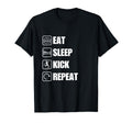 Eat Sleep Kick Repeat Soccer T-Shirt - Aesthetic Graphic for Adults