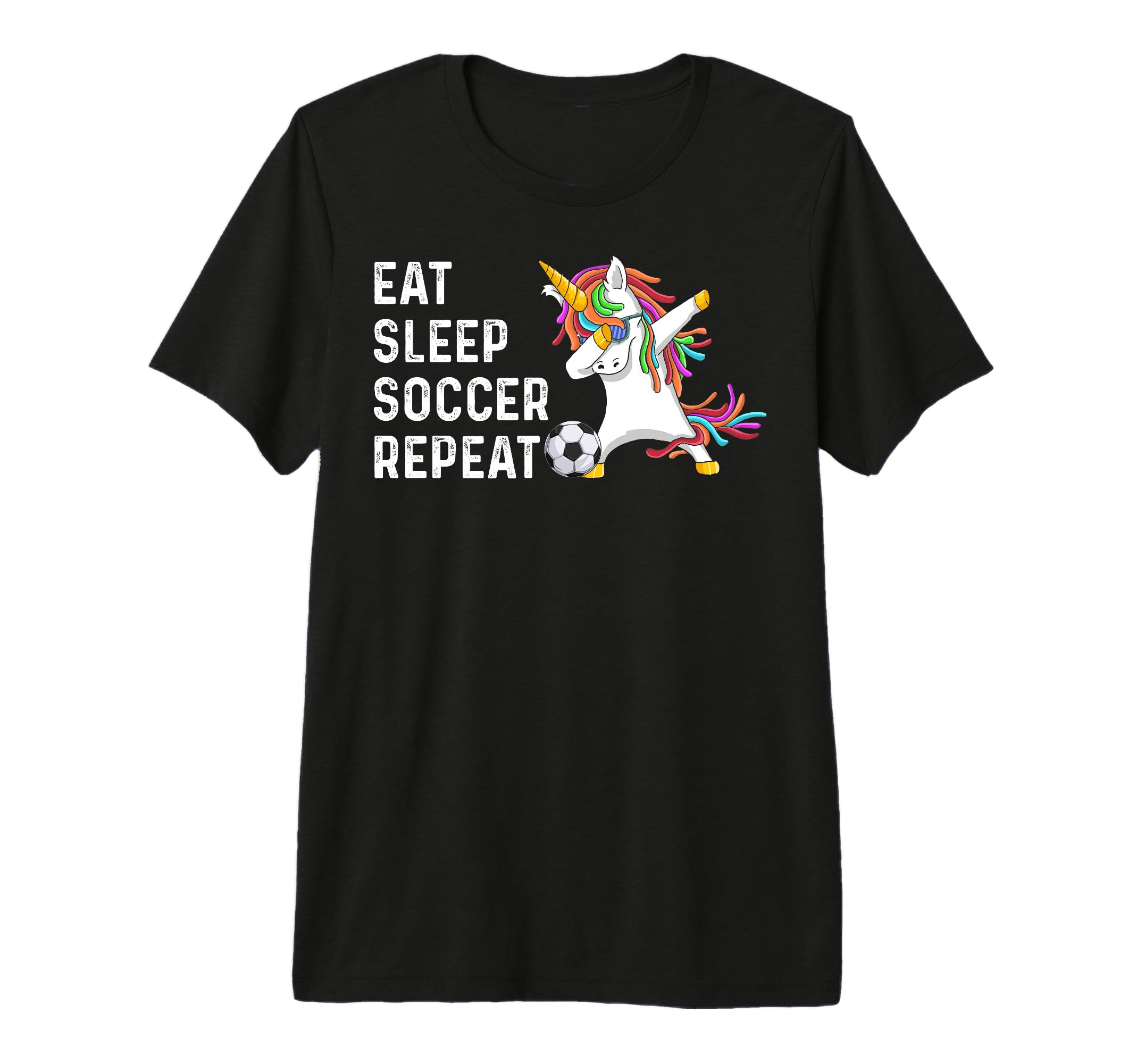 Eat Sleep Soccer Repeat Funny Tri T-Shirt - Streetwear Style for Adults