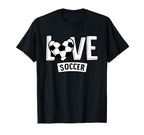 Love Soccer Funny Hearty Soccer T-Shirt - Streetwear Style for Adults