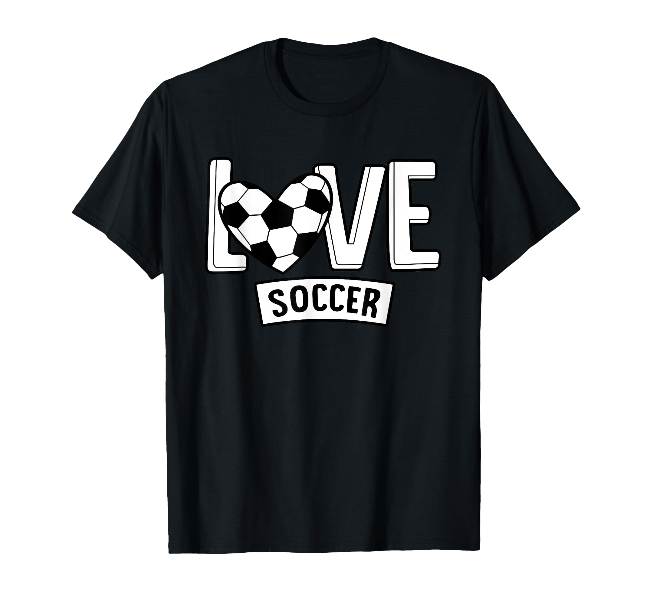 Love Soccer Funny Hearty Soccer T-Shirt - Streetwear Style for Adults