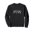 Peace Love And Soccer Football Sweatshirt - Minimalist Print Men Women