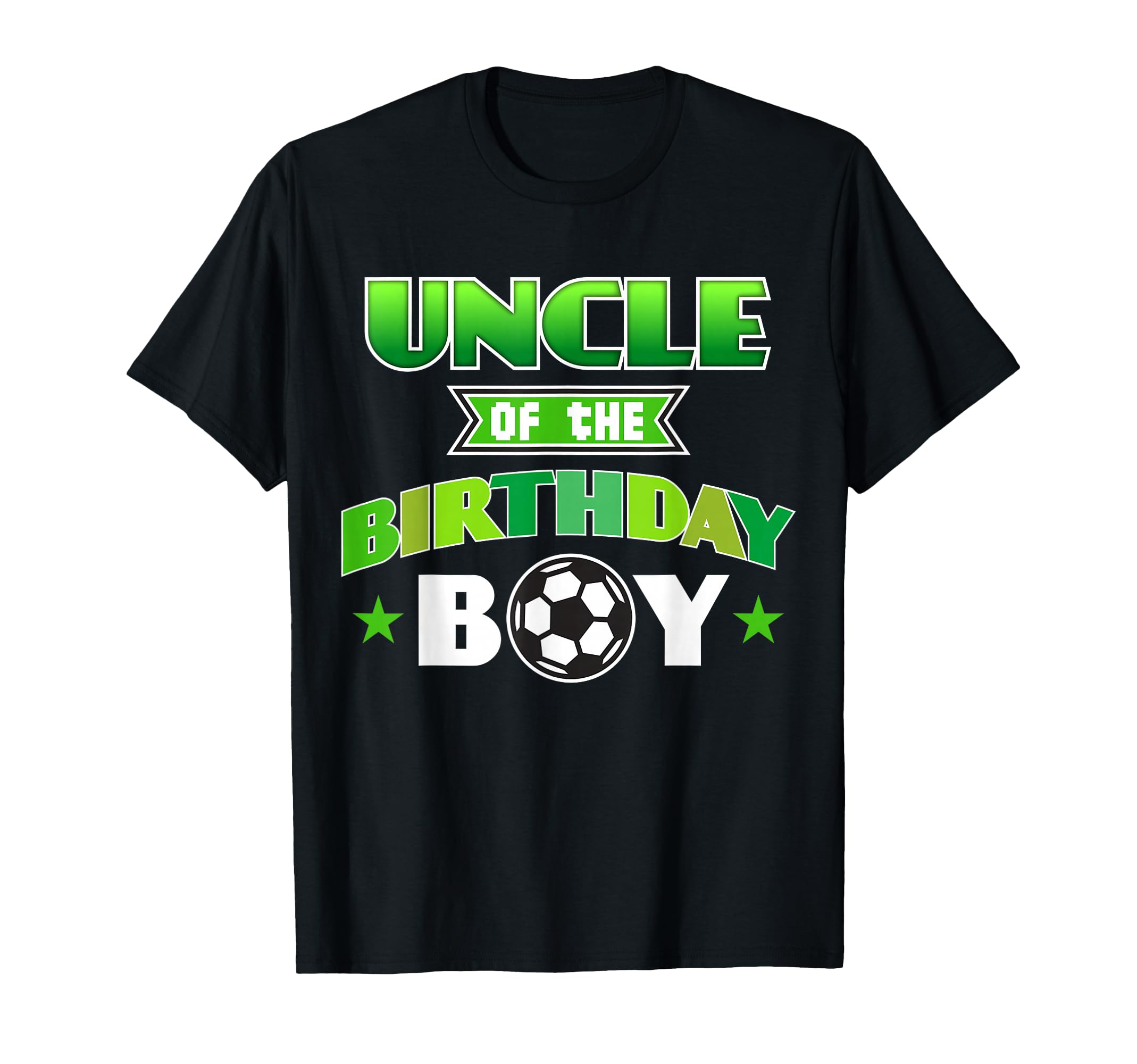 Uncle Birthday Soccer Party Family T-Shirt - Minimalist Print for Adults