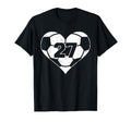 Soccer Number 27 Jersey Funny T-Shirt - Fun Novelty Design for Adults
