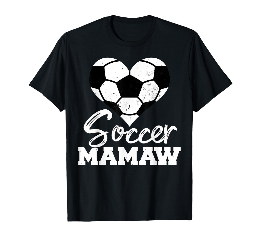 Soccer Mamaw Heart Funny Heartfelt Love T-Shirt - Graphic Print for Adults