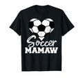Soccer Mamaw Heart Funny Heartfelt Love T-Shirt - Graphic Print for Adults