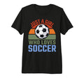 Just Who Loves Soccer Soccer Player Tri T-Shirt - Custom Art Print Unisex