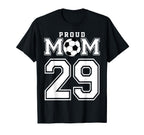 Number 29 Custom Proud Soccer Futbol T-Shirt - Minimalist Print Men Women